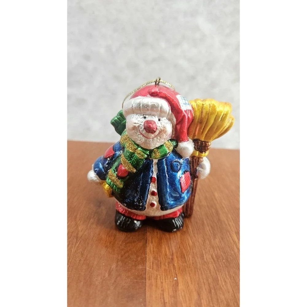 Let it Snow Christmas Ornament Snowmen‎ Classic Country Patchwork Farmhouse